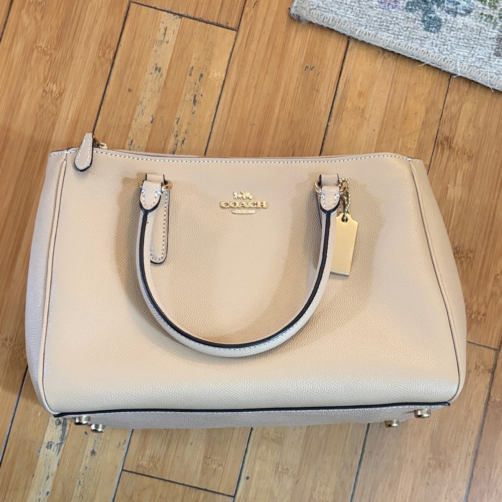 Coach Beige Leather Satchel